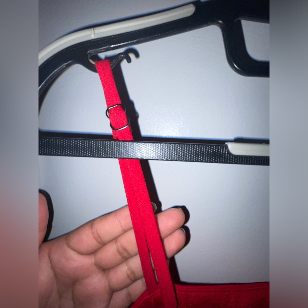 Red Slit Jumpsuit - Picture 7 of 14